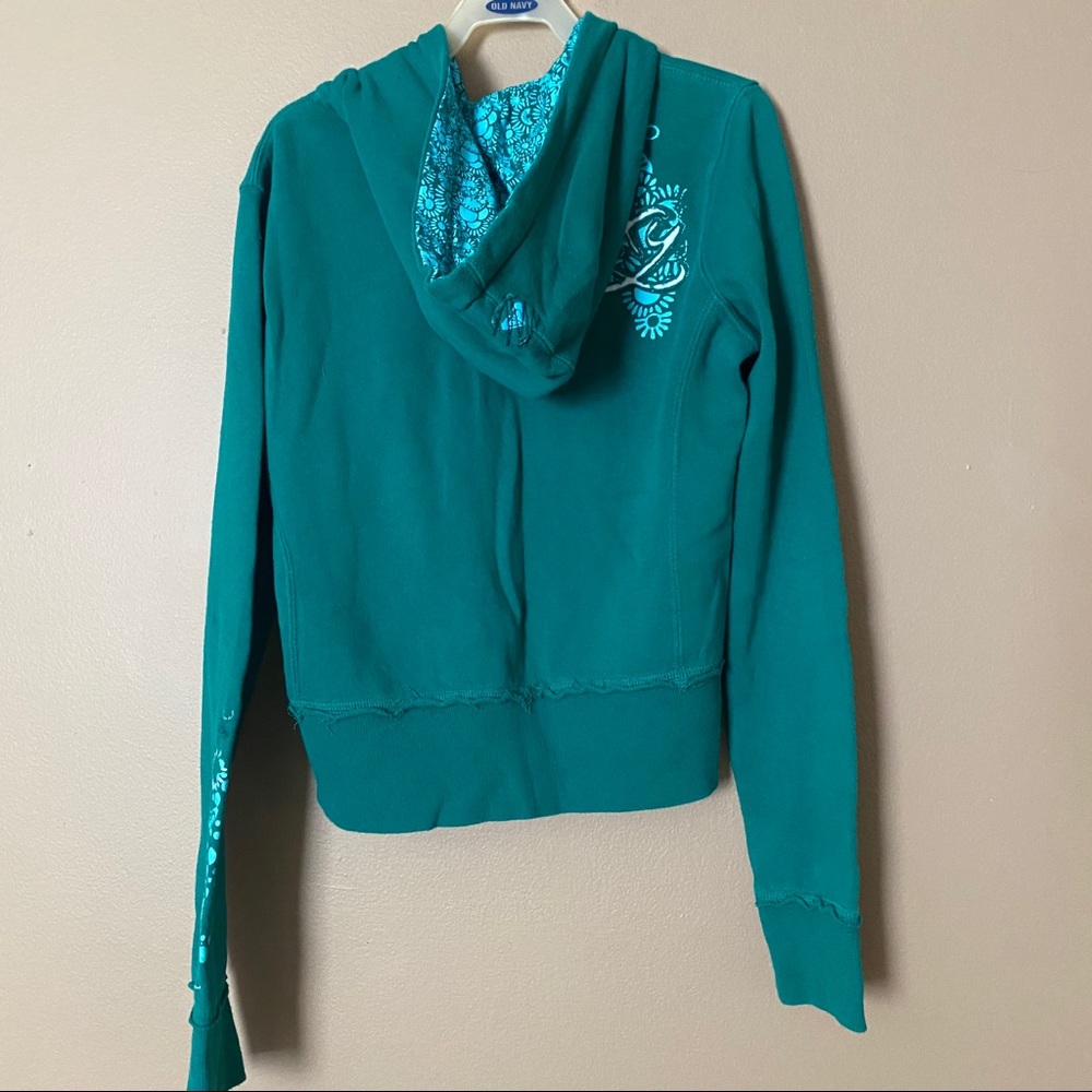 Green Roxy Zip Up - Picture 3 of 3